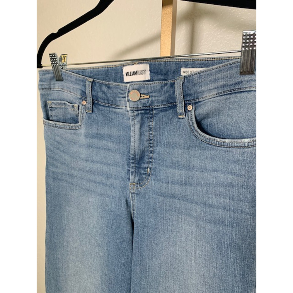 PRICE DROP! William Rast Womens Wide Leg Cropped Jeans Stretch Light Blue 8/29 - Picture 2 of 3